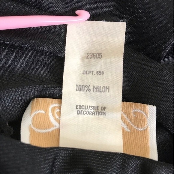 Vintage Cachet Lace Beaded Nightgown Slip Sexy Dress Black Women's Size Large - Picture 14 of 16